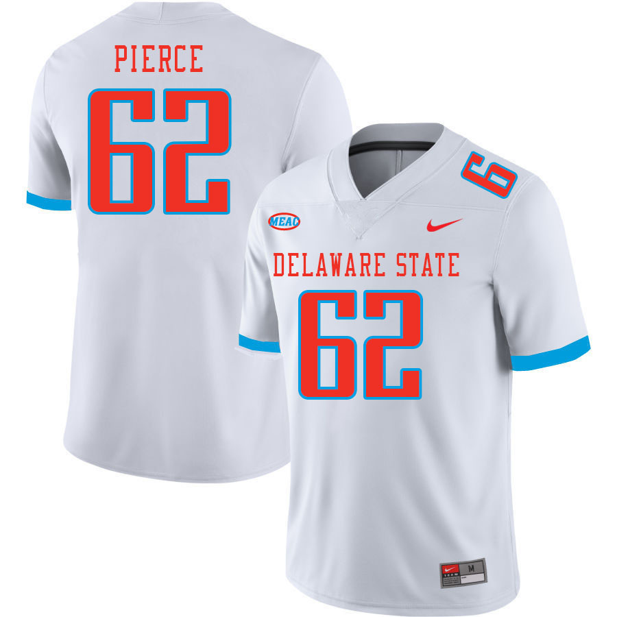 Men-Youth #62 Charles Pierce Delaware State Hornets 2023 College Football Jerseys Stitched-White
